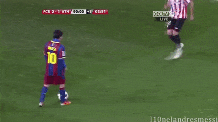 Lionel Messi FC Barcelona Feint vs Atletico Bilbao